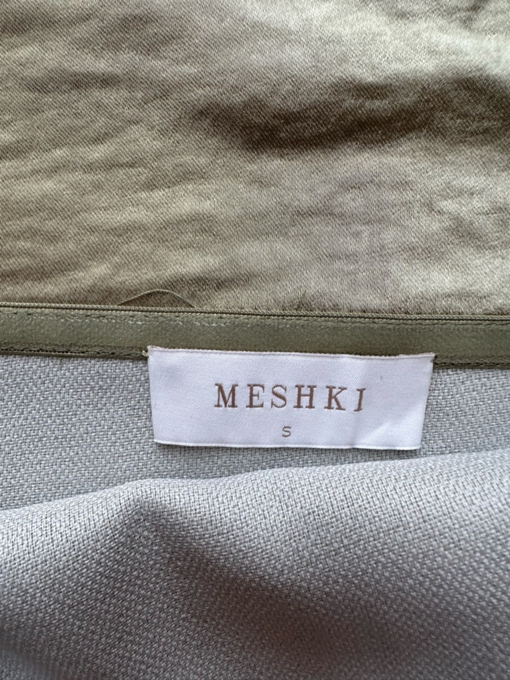 Meshki Sage Green Off Shoulder Corset Top Zip Back Size S - Picture 4 of 6